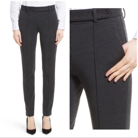 THEORY PINTUCK PANT KNIT TWILL 2 - Dark Grey Charcoal - Size 8 - Picture 13 of 13
